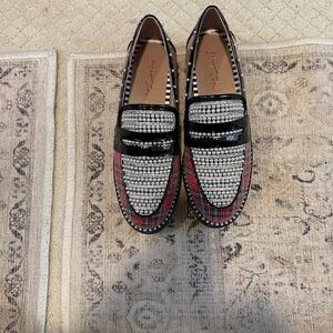Betsey Johnson Black and Red Checkered Flats
